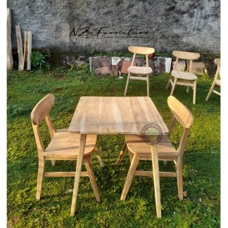Unfinished Ropan Chair Cafe Table Set