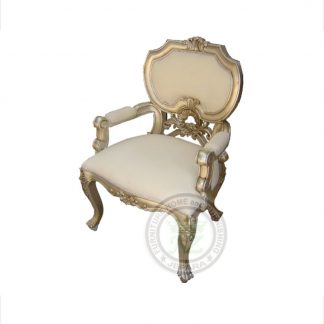 Antique Silver Leaf Dania Arm Chair