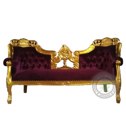 Classic French Provincial Single Sofa Gold Carving