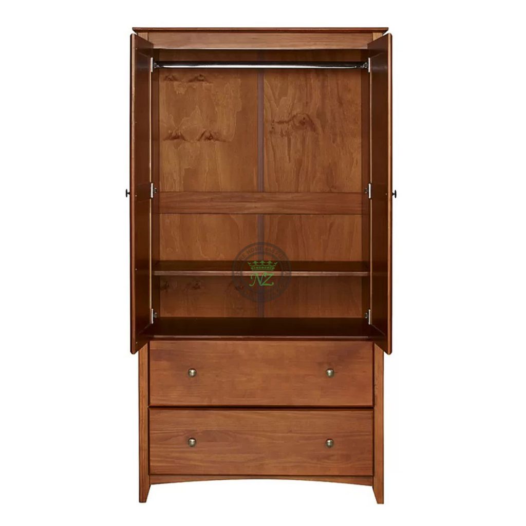 Teak Wardrobe with 2 Doors and 2 Drawers You'll Love NZ Furniture