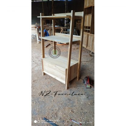 Teak Kitchen Shelves