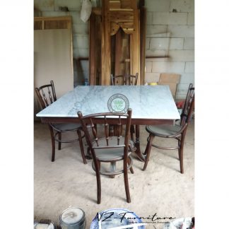Marble Square Dining Tables Set