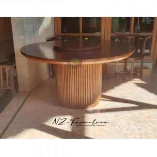 Round Dining Table With Swivel Food Place