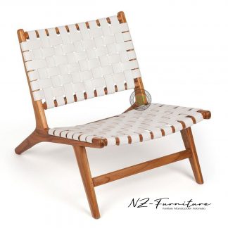 Teak Nabati White Woven Chair